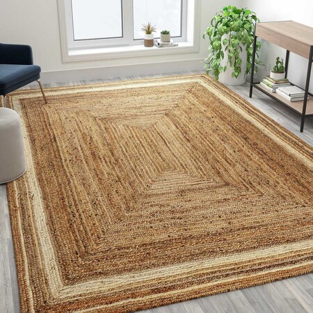 Flash Furniture 8' x 10' Natural Indoor Jute Rug - Area Rugs RC-JR-2045-12-810-GG